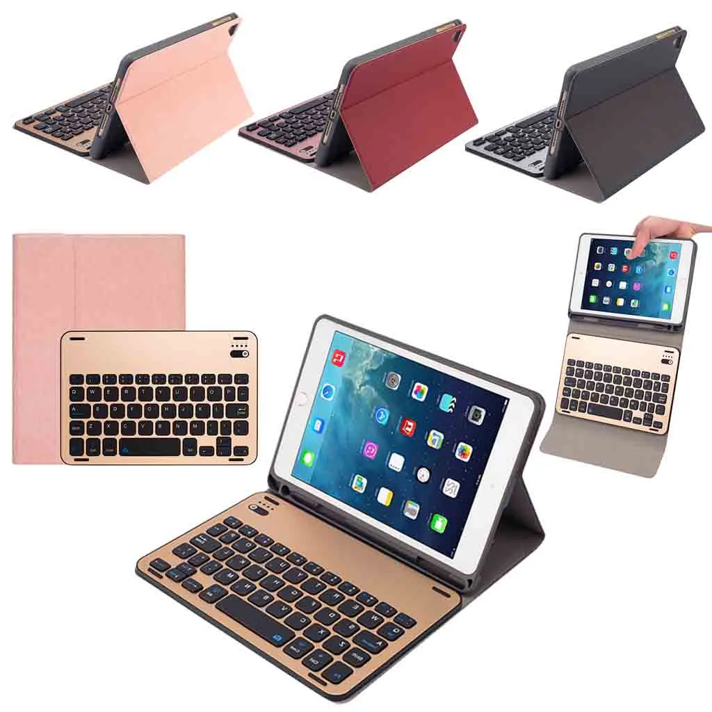 

Russian/Hebrew/Spanish Aluminium Wireless Bluetooth Suitable For IPad Mini5 / 4 RK405 Detachable Plastic Keyboard Case