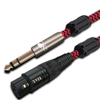 

Audio Cable Stereo Male Jack 6.35mm to XLR 3 Pin Female for Microphone Amplifier XLR TRS Angle 6.5mm to XLR