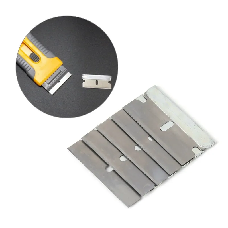 

5Pcs Ceramic Glass Oven Window Tinting Razor Scraper Stainless Steel 1.57''Blade
