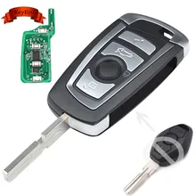 KEYECU 3PCS/LOT EWS Modified Flip Remote Key 4 Button for BMW E38 E39 E46 M5 X3 X5 Z3 Z4 315MHz/433MHz PCF7935AA ID44 Chip HU58
