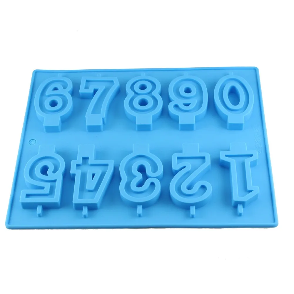 DIY Lollipops Mould Numbers 09 Shape Silicone Cake Mold Chocolate Ice