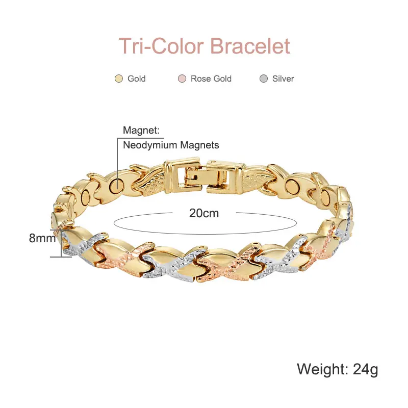 Escalus 2018 Cross Party Jewelry Magnetic Bracelet For Women Female Magnet Gold Link Chain Charm Bracelets Ladies Wristband