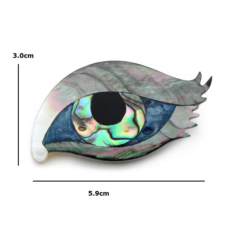 Классическая брошь Wuli&baby, брошь из натуральной ракушки, в форме глаза, свадебная брошь, подарок на год и рождество
