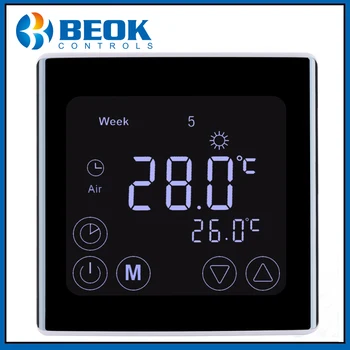 

Beok TST17-EP LCD Touch Screen Room Temperature Controller Weekly Programmable Underfloor Heating Thermostat Thermoregulator