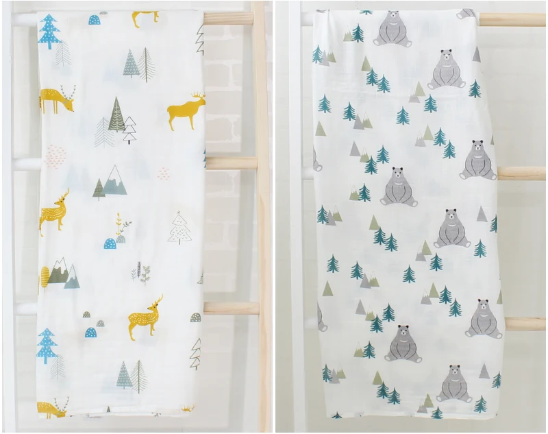 Новый дизайн бамбуковый Муслин Хлопок Детские Пеленки одеяла мульти-использование новорожденный душевое полотенце для новорожденного