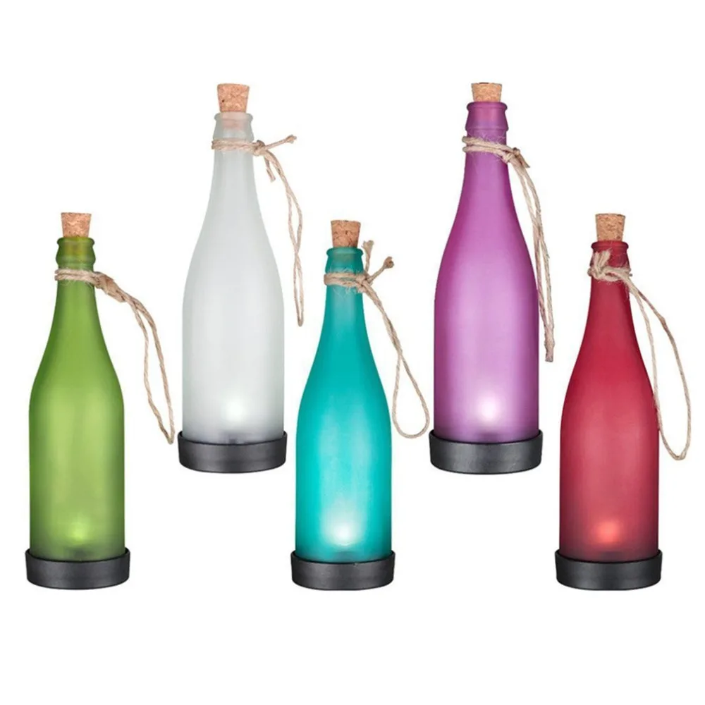 

5pcs Solar Powered Wine Bottle Lights Creative Lamp Colorful Sprinklers Decorative Lights Creative Landscape Lights