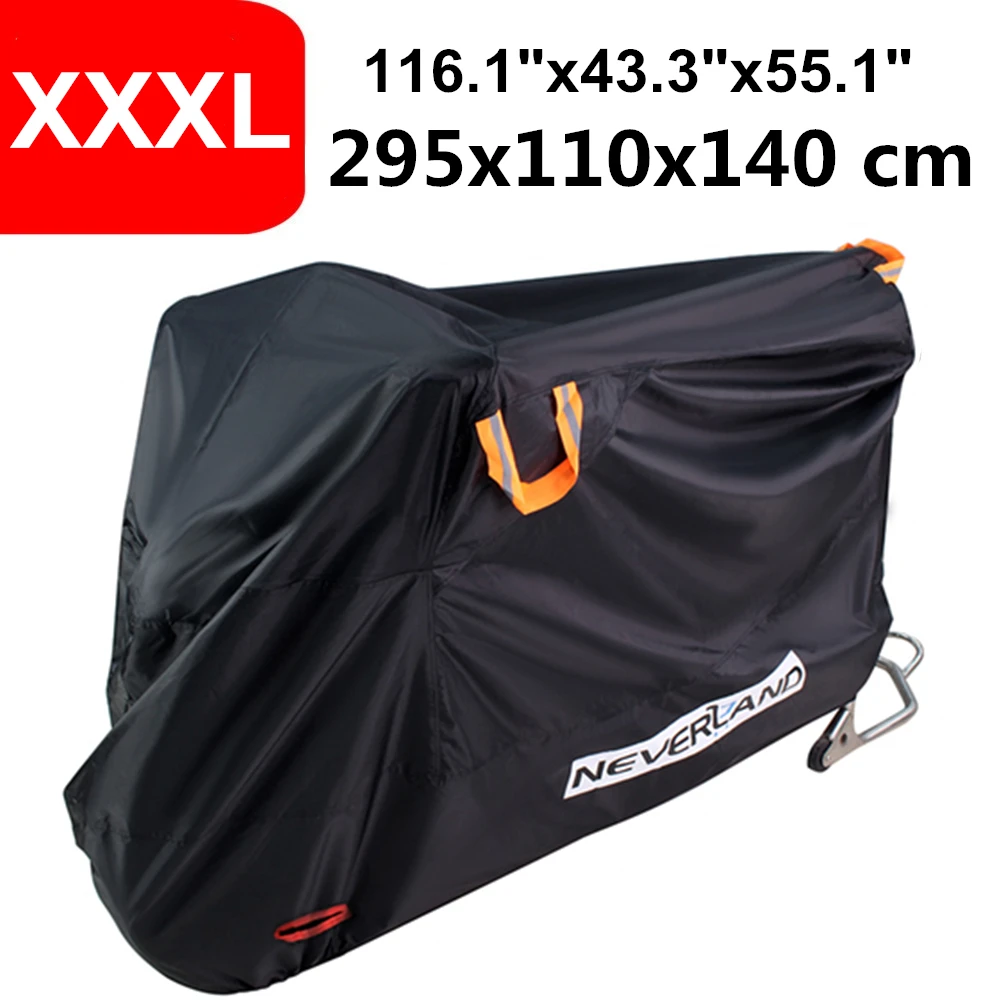 

295x110x145cm XXXL 210D Waterproof Protector Motorcycle Covers Indoor Outdoor Snow Rain UV Sun Cover Coat D45