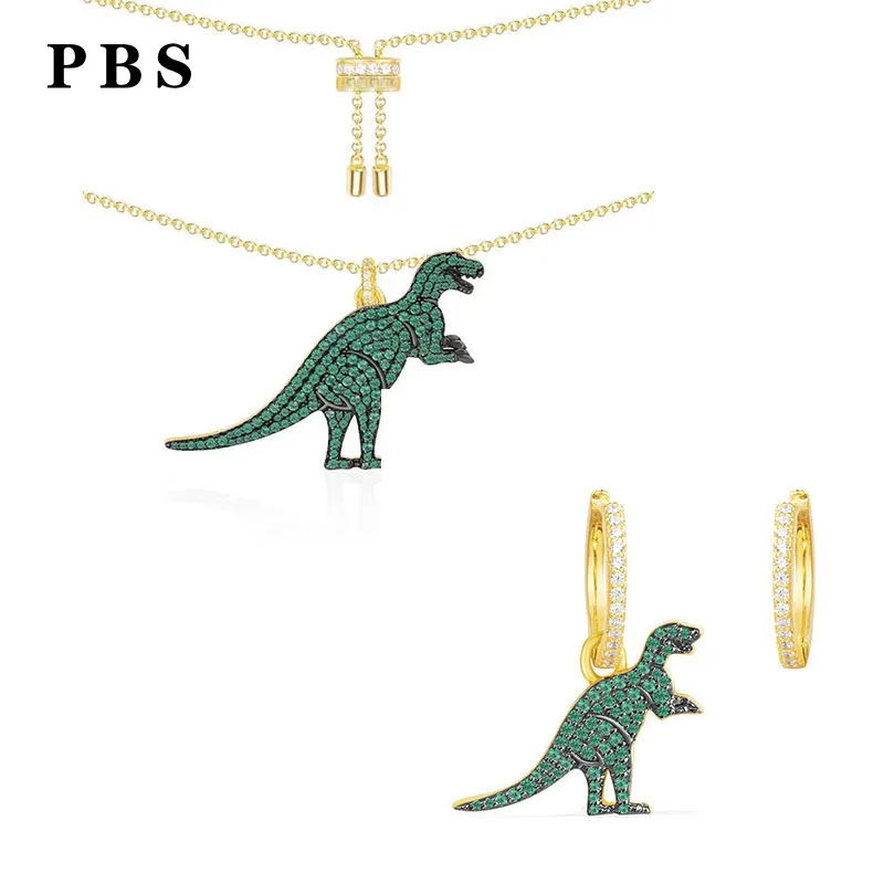 

PBS High Quality 1:1 925 Sterling Silver Exquisite Green Dinosaur Ear Nail Logo Free Package Manufacturers Wholesale