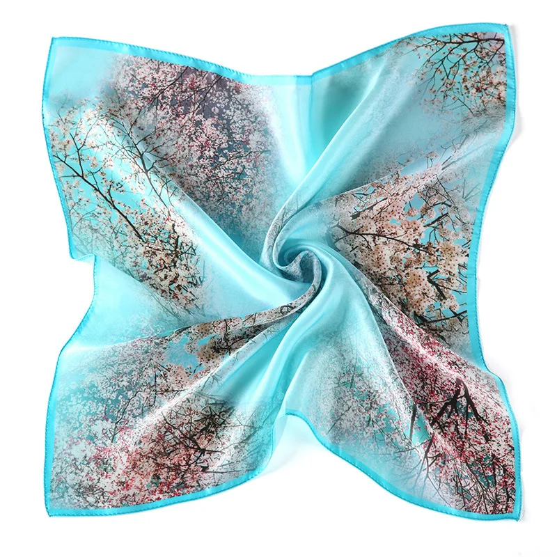 DANKEYISI шелковый шарф Женская шаль весна осень шелковый шарф квадратный платок маленький платок модные шарфы высокое качество - Цвет: 5