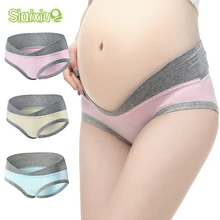 3 Шт./лот Хлопок U-образный Низкой Талии Материнства Беременные Женщины Underwear Underwear Беременности Трусы Трусики Для Беременных Женщин Одежды
