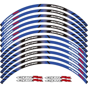 

For HONDA CBR HRC Bike Wheel Sticker Graphics 17" Reflective Decals Rim-Blue