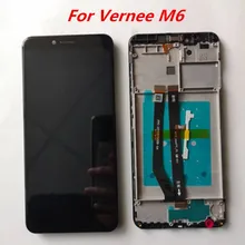 Черный для Vernee M6 5,7 дюймовый ЖК-дисплей с рамкой в сборе и сенсорной панелью Замена+ Инструменты