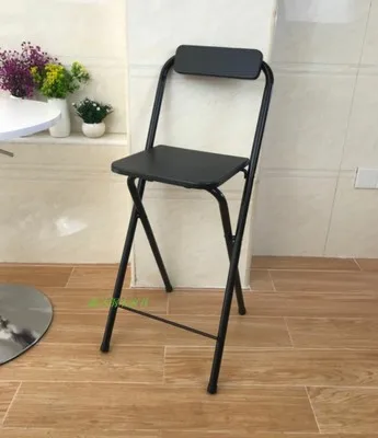 Modern Folding bar stool High foot Chair backrest Seat chair For Man/Woman metal pipe Wine pub stool Steel + high density board Modern Folding bar stool High foot Chair backrest Seat chair For Man/Woman metal pipe Wine pub stool Steel + high density board