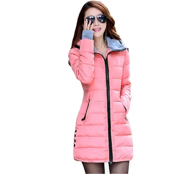 

Cheap Wholesale Female Down Cotton -Padded Jacket Hot Selling 14 Colors Spring Winter Women Fashion Warm Jacket Thick Coat