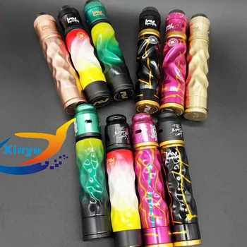 

Avidlyfe Mod Kit 18650 Battery brass aluminum vaporizer Mechanical mod e cigarette kit with 24mm drip tank vs AV Twistgyre kit