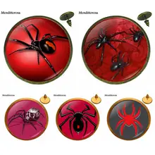 Для женщин СТИМ панк украшения со стеклом кабошон бронза/серебро/Золотой зажим ушной крючок серьги гвоздики Черная Вдова Marvel Мстители