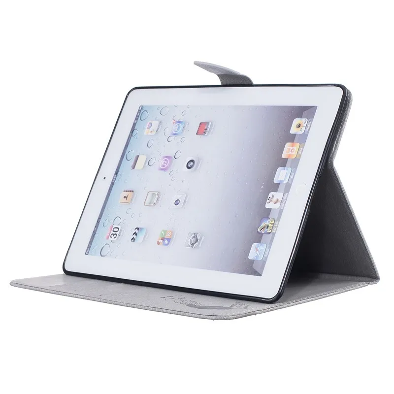 Для Apple Ipad 2 3 4 чехол s из искусственной кожи откидная подставка Магнитный кошелек с отделениями для карт чехол с перьями для iPad2 iPad3 iPad4 противоударный чехол