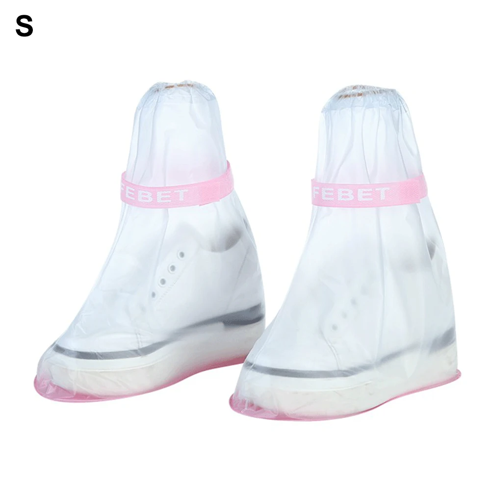 

Rainboots Children PVC Thicken Overshoes Reusable Non-Slip Adult Outdoor Waterproof Shoe Cover