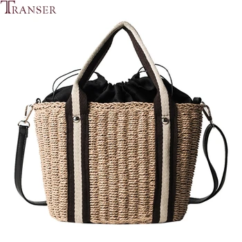 

Transer women Straw Woven Bags 2019 Summer Beach Bag Vintage Retro Rattan Woven Handbag Ladies Messenger bag Bolsas Feminina #4Z