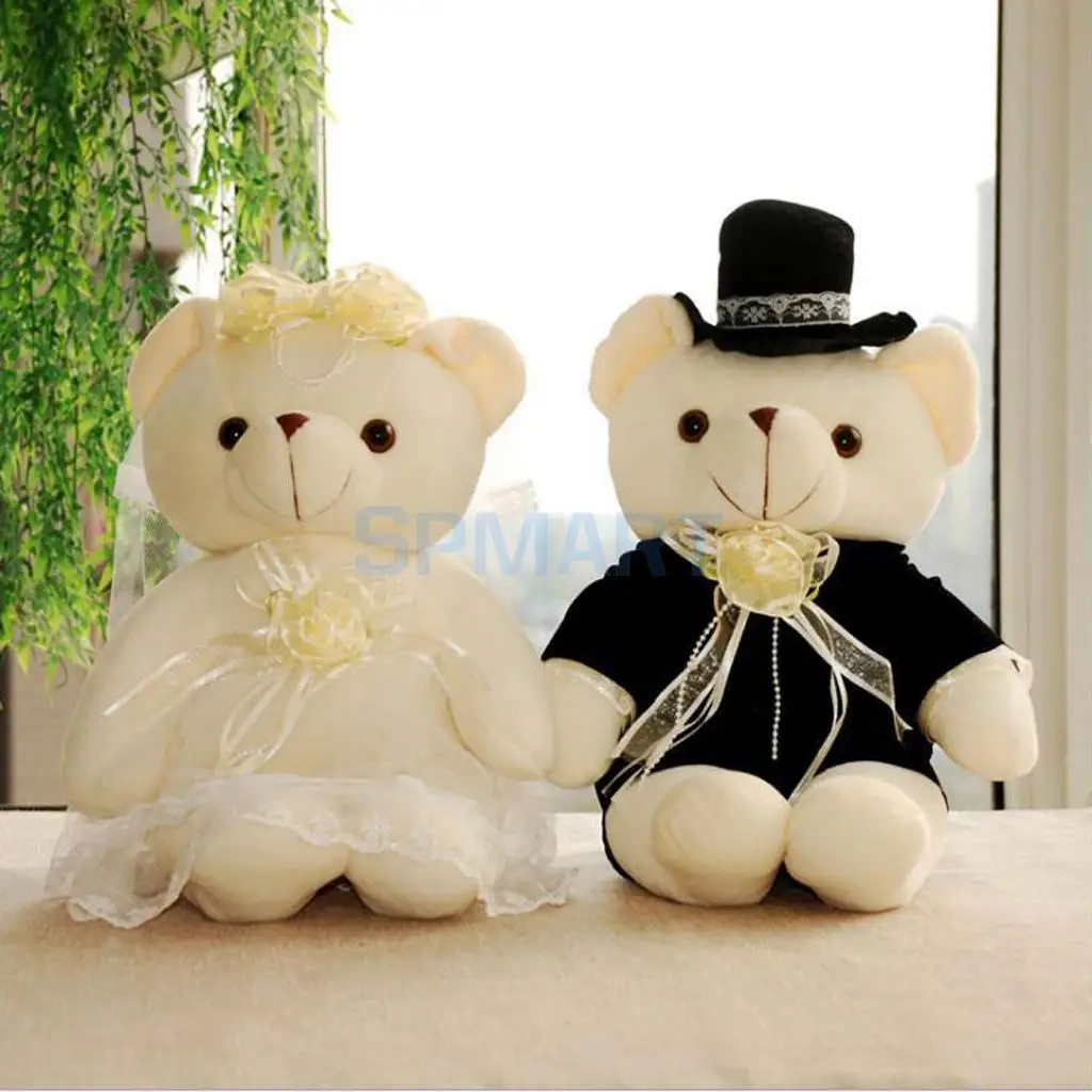 Милые мягкие плюшевые детские Игрушечные лошадки пара медведь с цветком для Обувь для девочек на день рождения Рождественский подарок