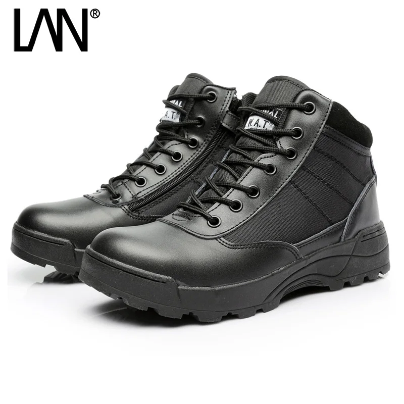 Армейские ботинки; мужские ботинки со стальным носком; дизайнерские тактические ботинки; Delta SWAT; обувь для мужчин; черные военные ботинки; сезон зима