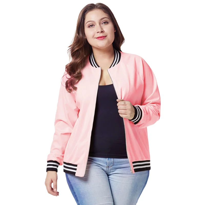 

New Large Size Women's Wear Fat People's Baseball Jacket and Women's Wear in Autumn and Winter 4xl 3xl