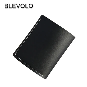 

BLEVOLO Soft Solid Short Wallet Women Money Clips Thin Small Female Purses Vintage Bifold Mini Wallets PU Leather Purse For Lady