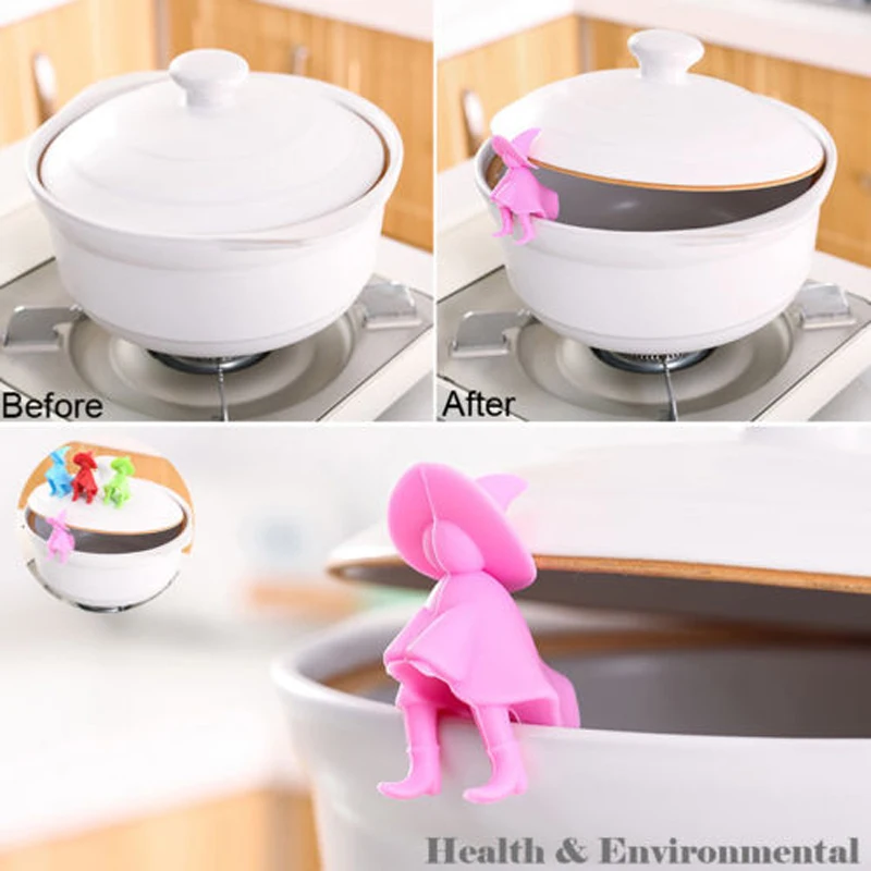 

2019 Newest Hot Creative villain Silicone Lift Pot Cover Kitchen Accessories Overflow Tool Kitchen Gadgets Kitchen Tool