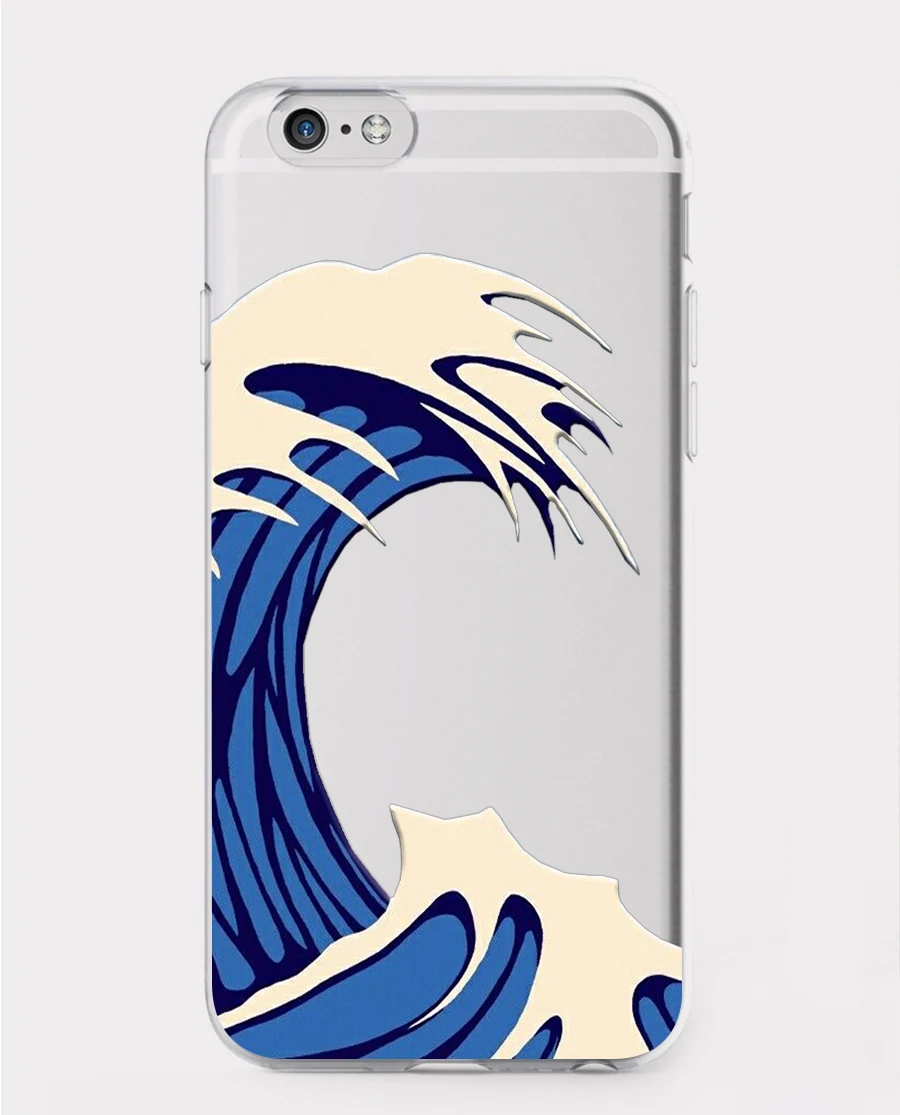 Новый японский Мягкий силиконовый прозрачный чехол для телефона DK Great Wave off Kanagawa
