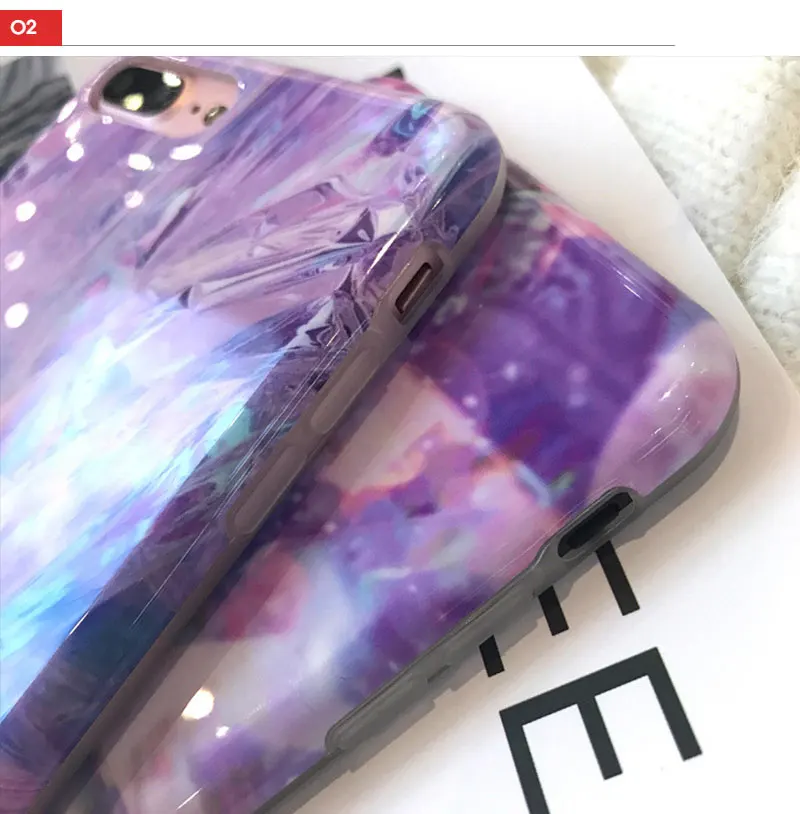 Purple Glossy Luxury TPU Phone Case For iPhone 6 7 8 Plus Case Cover For iPhone X XS 7Plus 8Plus 6s Plus 6s XR Max Cases Capinha (14)