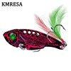 1pcs Metal VIB 11G/5.5CM Fishing Lure Vibration Spoon Lure Crankbait Bass  Artificial Hard Baits with Feather Cicada VIB tackle ► Photo 1/6