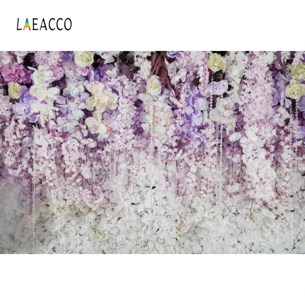 Laeacco Красочные цветы стены фоны свадебный портрет фотосессия Индивидуальные фотографии фон цифровая Фотостудия