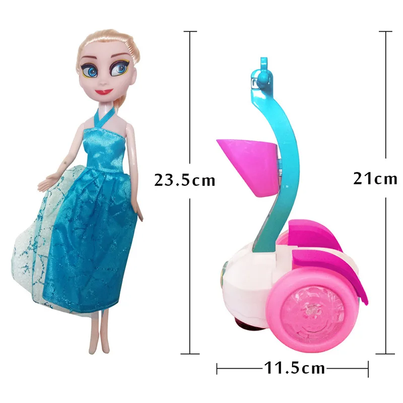 25 см Холодное сердце принцесса Эльза и Куклы Анна с электромобилем баланс звук и светильник музыка Дисней игрушки подарок на день рождения для девочек