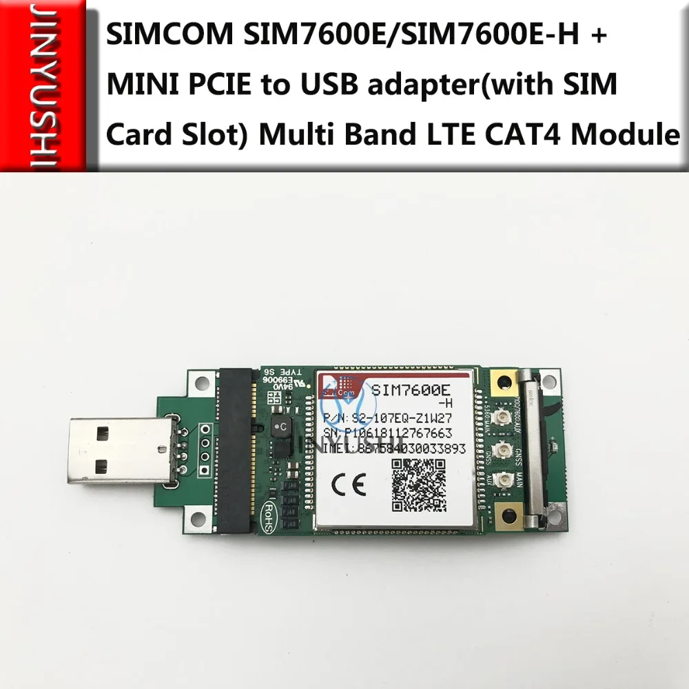 JINYUSHI для SIMCOM SIM7600E/SIM7600E-H+ MINI PCIE к USB адаптер с слотом для sim-карты многодиапазонный модуль LTE CAT4 модуль