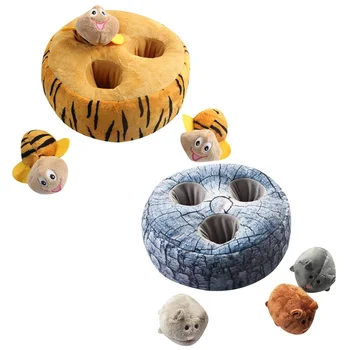 

Three Squirrel Hide Plush Squeak Toy Pet Gog Cat Toys Squeaky Puzzle Dogs Hound Interactive toy Pets Supplies Puppy Use
