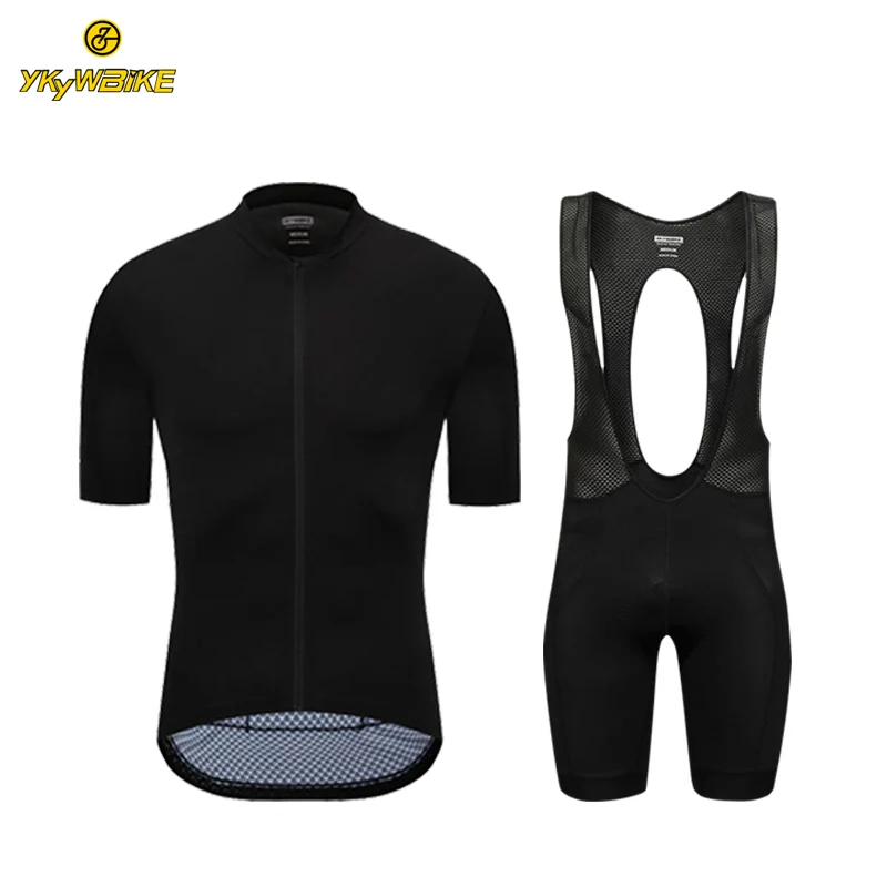 

YKYWBIKE Cycling Jersey Set High Quality Seamless Technology Jersey MTB Bike Clothes Roupa Ciclismo Black Cycling Bib Sets Men