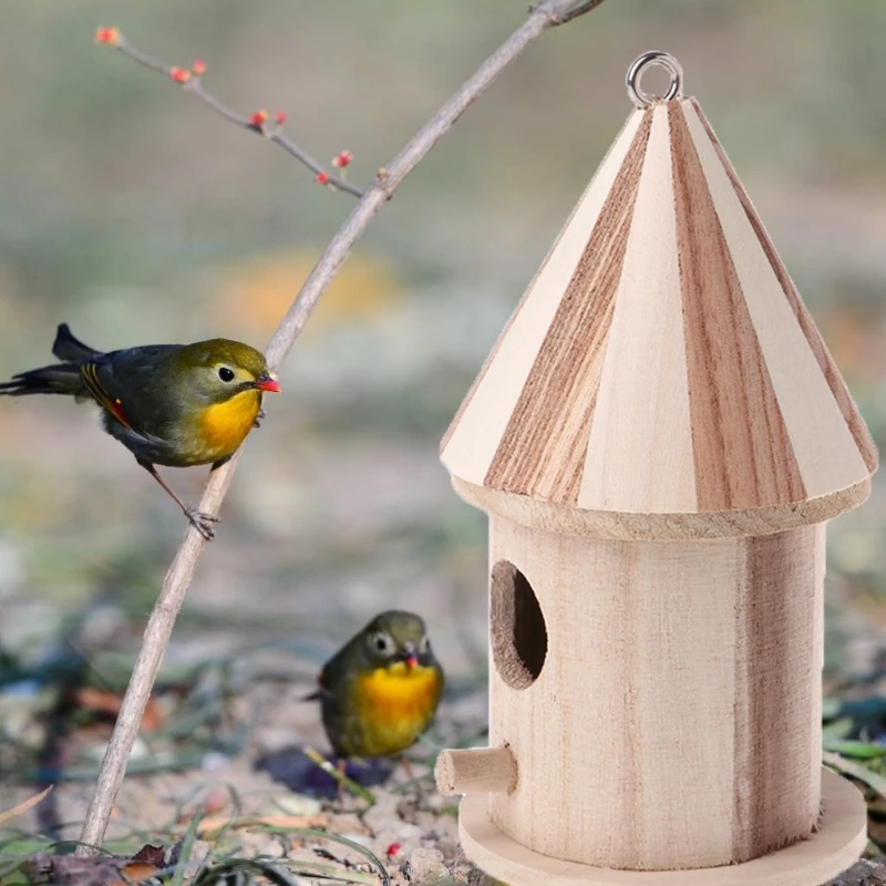 

Wooden Nesting Nest Box Bird Cage House Small Birds