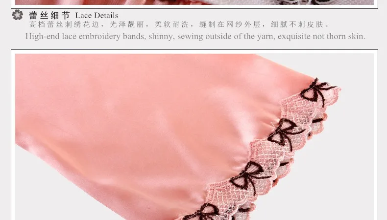 lace embroidery top brand satin pajamas for sale