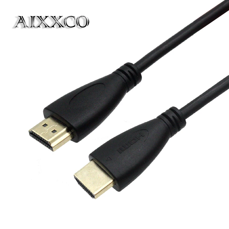 AIXXCO 0,5 м 1,5 м 1 м 2 м 3 м 5 м высокоскоростной позолоченный штекер Male-Male HDMI кабель 1,4 Версия 1080p 3D для HDTV xbox PS3 PS4