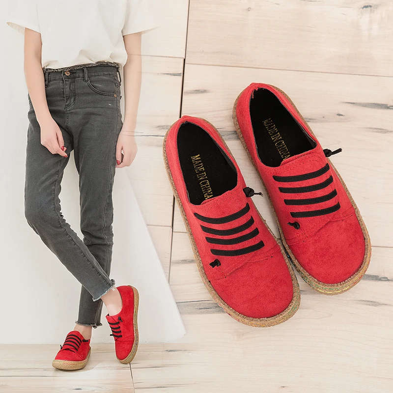 Weweya/размеры 42 Эспадрильи на плоской подошве женские лоферы сшитые вручную