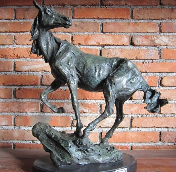 

Furniture Decoration Copper Bronze Sculpture Art Abstract Zodiac Horse Statue Copper garden decoration