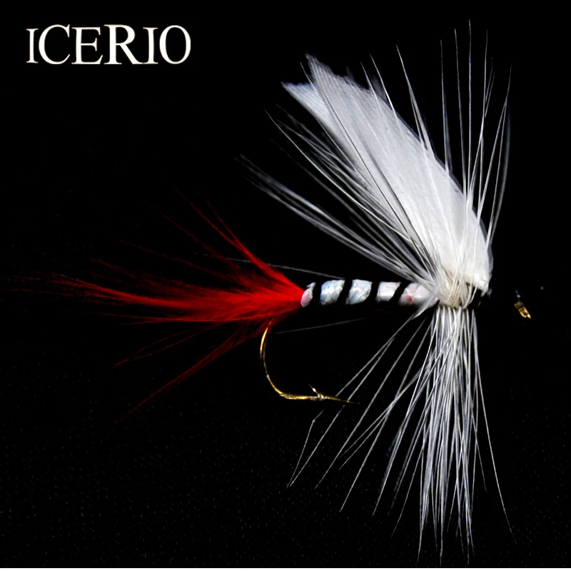 

ICERIO 6PCS #10 White Wing Mayfly Wet Flies Trout Fly Fishing Lures