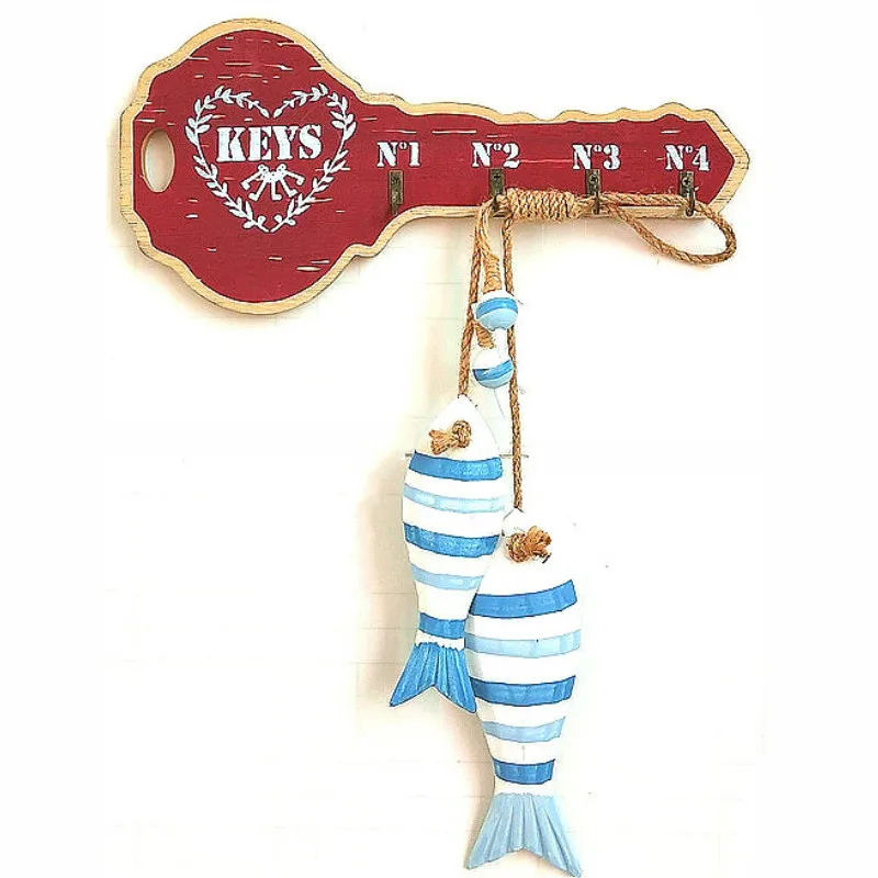 buy Retro Key Shaped Wall Hooks Rack Wooden Sticky Hook Self Adhesive Wall Mounted Hanger for Key Hat Coat Handbag Storage Organizer