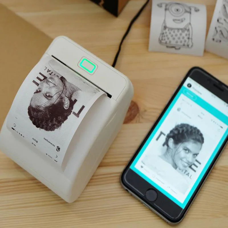 Новый! MEMOBIRD G2 розовый Wi Fi фотопринтер беспроводной карманный Термопринтер для