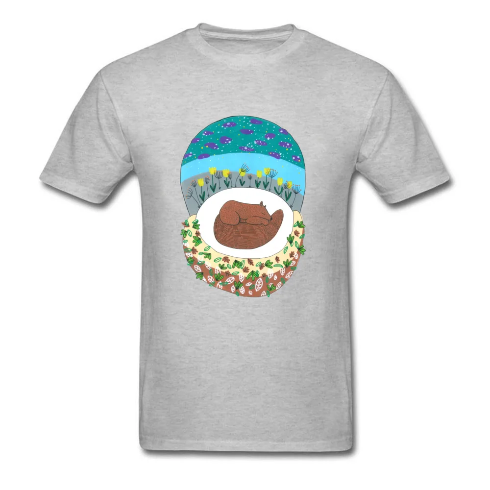 Casual Bear Under The Stars T-shirts Oversized ostern Day Short Sleeve O-Neck Tops T Shirt Pure Cotton Mens Europe T-shirts Bear Under The Stars grey