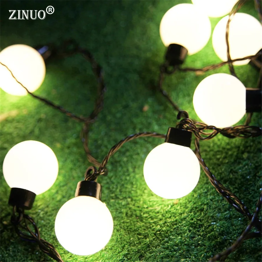 

5CM Big Ball LED String Light Christmas Outdoor Lighting 2.5M 5M 10M Fairy String Garland Party Wedding Starry Lights Deco