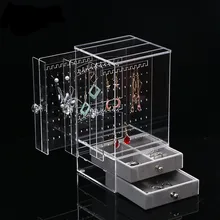 New Acrylic Transparent Crystal Jewelry showing Shelf Necklace Rack Box Earrings Hanger Nail Art Display Stand transparent acrylic pen rack jewelry accessories shelves small items show eyebrow pencil display shelf collection display