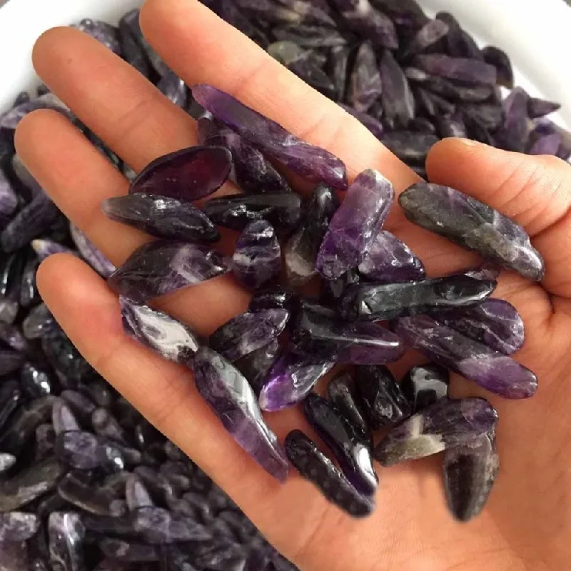 100 г фиолетовый фэн-шуй, прозрачные полированные лечебные палочки, образец натуральных камней и минералов, кварцевые кристаллы, домашний декор, Прямая поставка