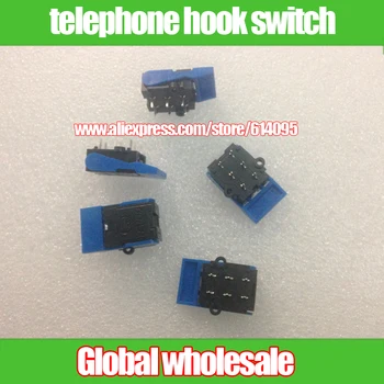 

100pcs ZGCZ intercom telephone hook switch with ring 6 feet / total length 24MM Wide 14MM 7MM height