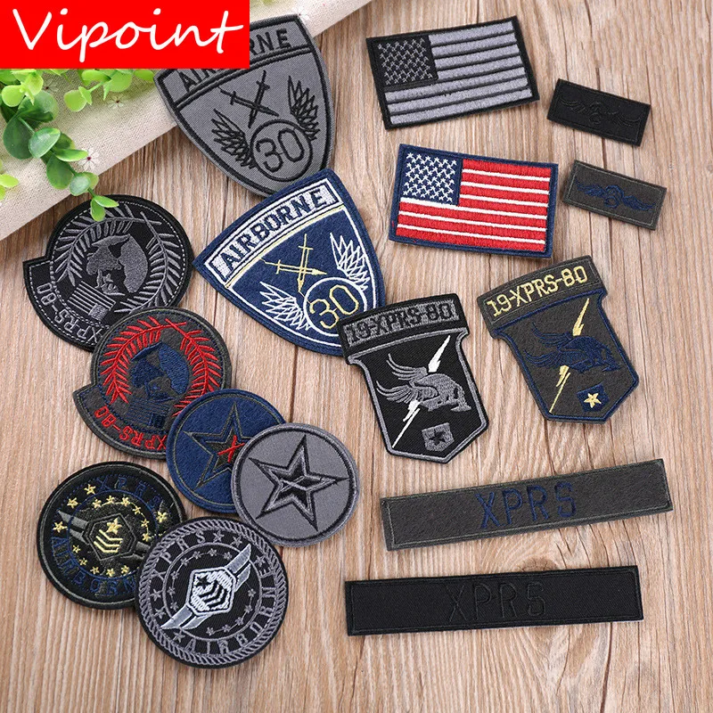 

VIPOINT embroidery army patches Old Glory patches badges applique patches for clothing YX-57